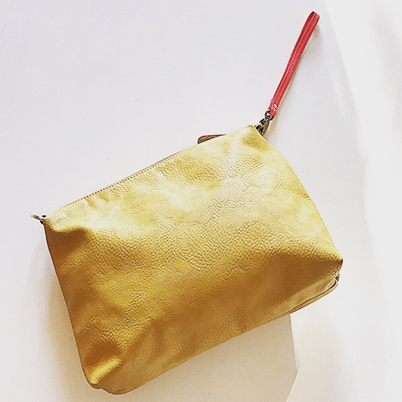 Fossil Handbags - Fossil brand mustard yellow giant wristlet